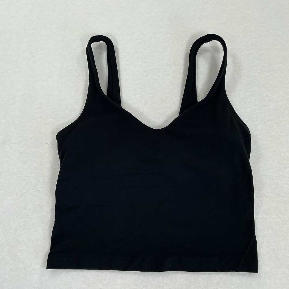 Lululemon Align Tank Top Black Nulu Yoga Bra Cami LW1CW4S Size 2